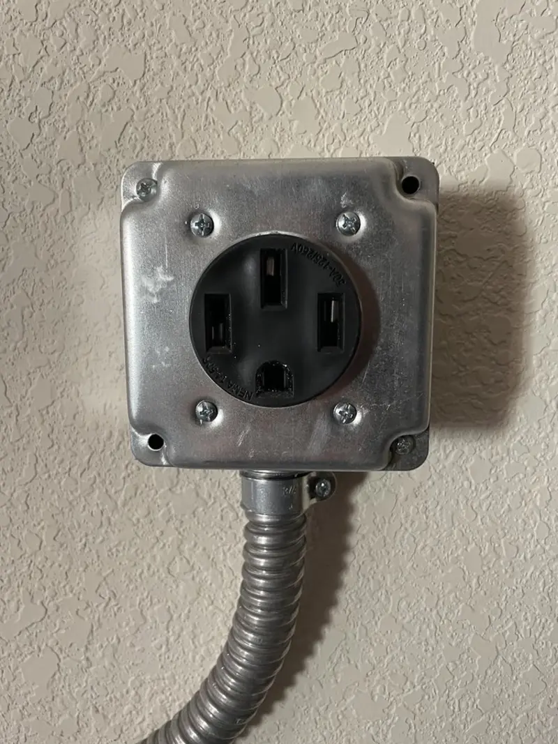 NEMA 14-50 outlet installed for Smart Home Electrical in Zapata